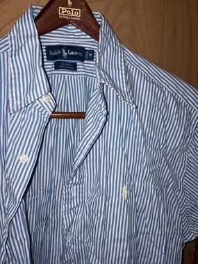 Ralph Lauren Blue University Stripe Button-Down Shirt